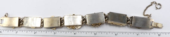 Vintage signed Marion gold tone link bracelet - image 6