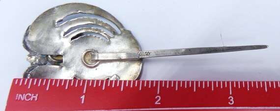 Antique Chinese silver enamel hair pin - image 6