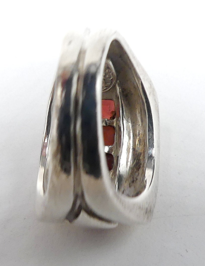 SAAD silvier925/指輪k18size 25 Vintage Marked G18K 925 SS MCO Sterling Silver & 18k Gold G
