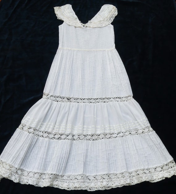 Vintage Boho style soft white handmade lace cotto… - image 6