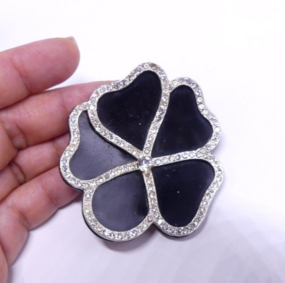 Vintage Runway Signed YSL Yves Saint Laurent Silver Tone