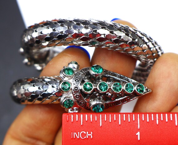 Vintage adjusted able unsigned silver plated & gr… - image 10