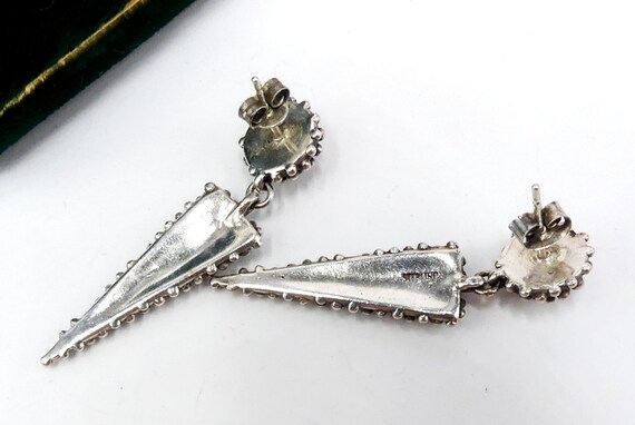 Vintage designer solid sterling silver triangle s… - image 3