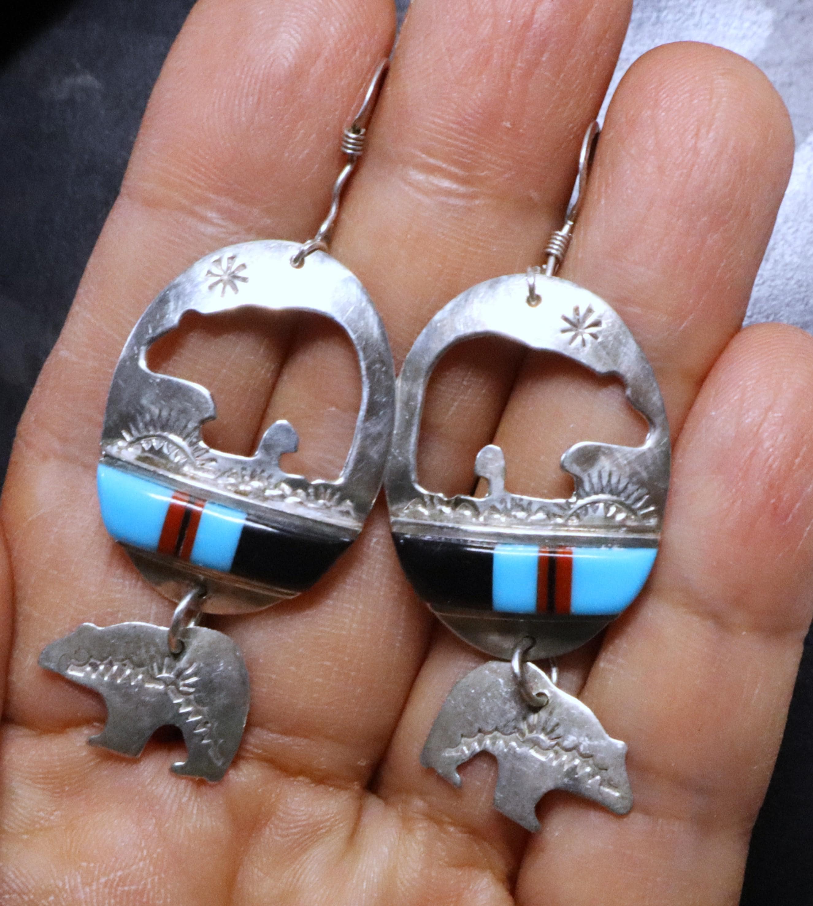 Vintage Randy Mahooty Zuni Sterling Silver Native American