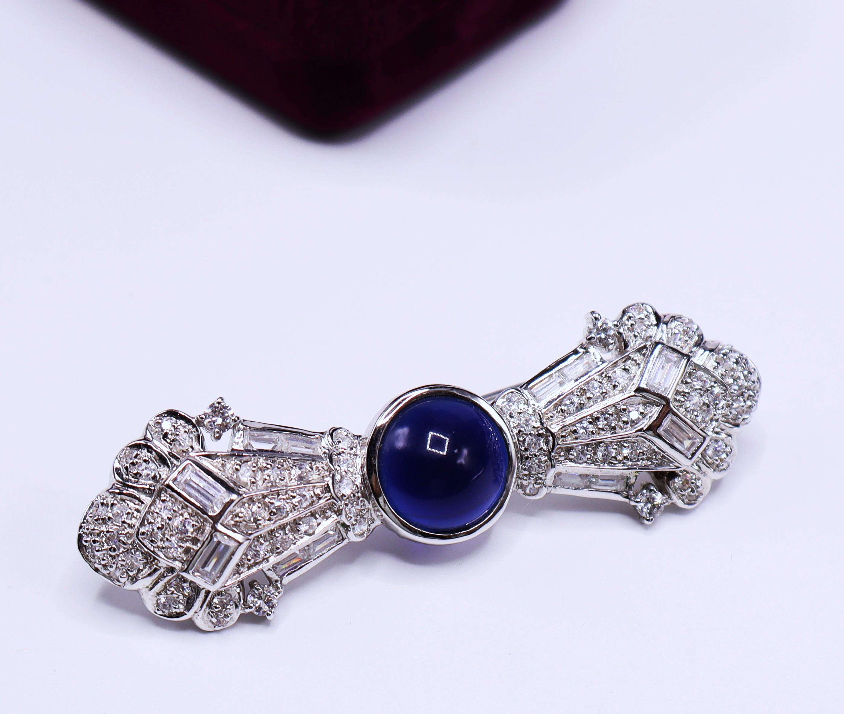 Vintage Marked Hattie Carnegie HC Sterling Silver 925 Art Deco