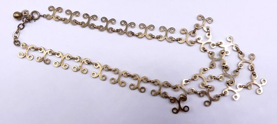 Vintage marked Germany gold tone necklace - image 7