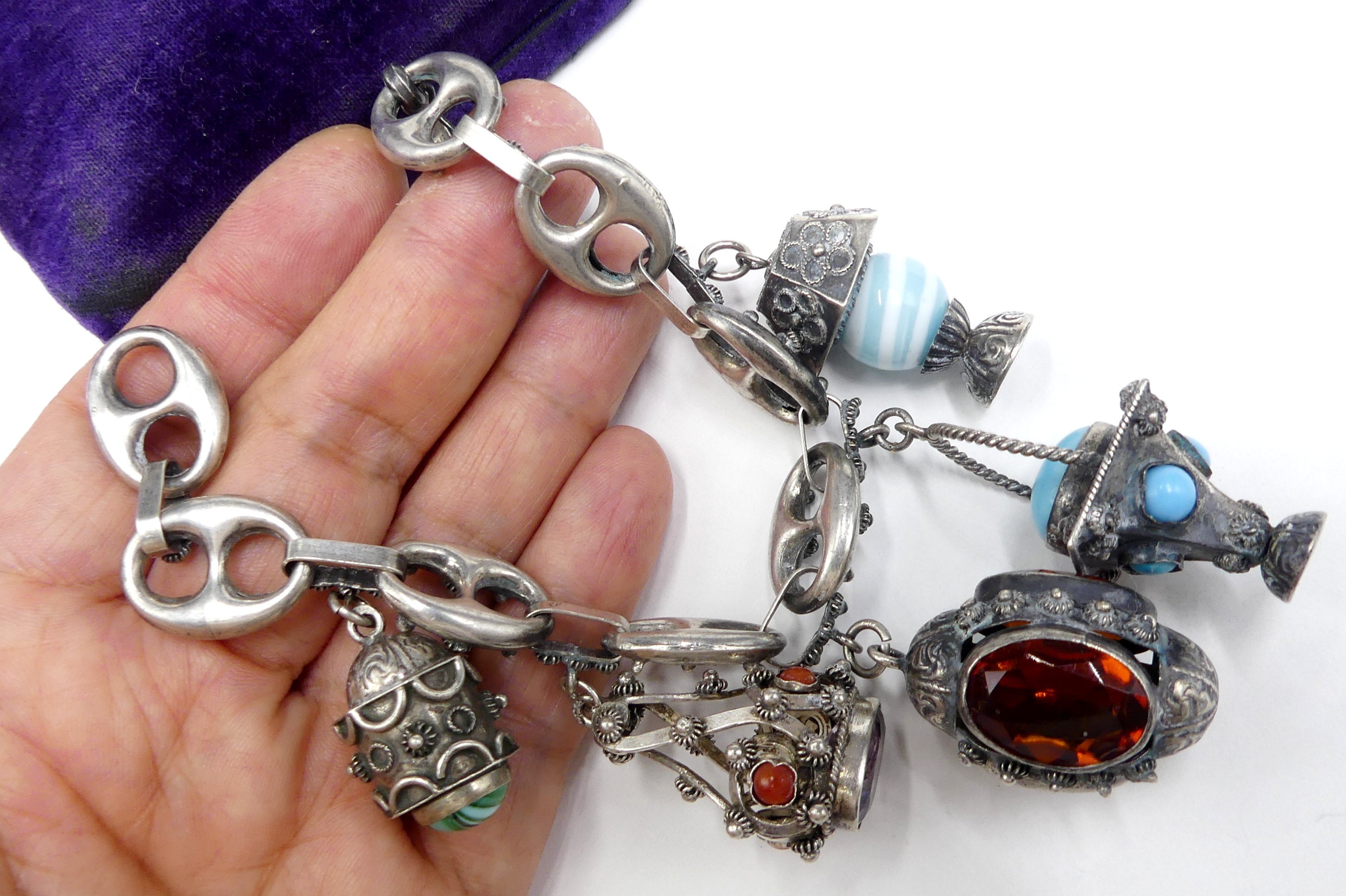 Vintage Italia Vintage Italian Marked 800 Silver Etruscan