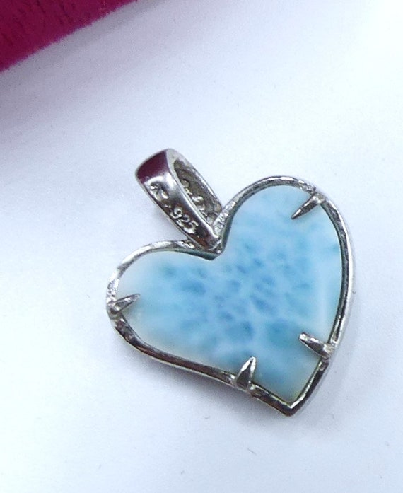 Vintage marked 925 sterling silver larimar & small