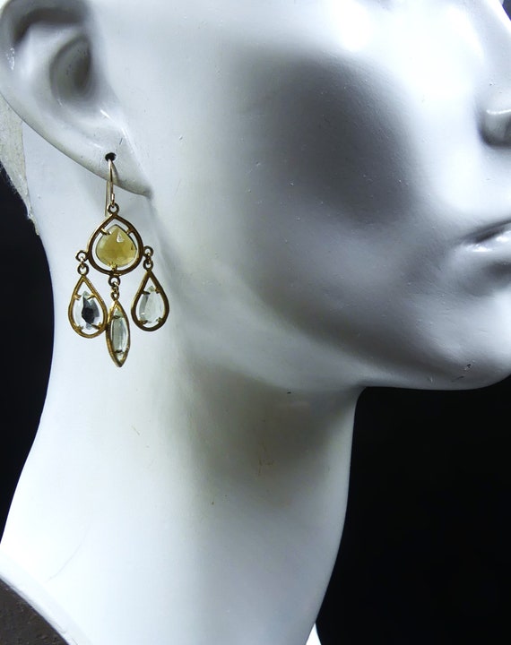 Vintage gold oval sterling silver & natural gemst… - image 7