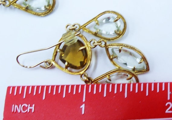 Vintage gold oval sterling silver & natural gemst… - image 5