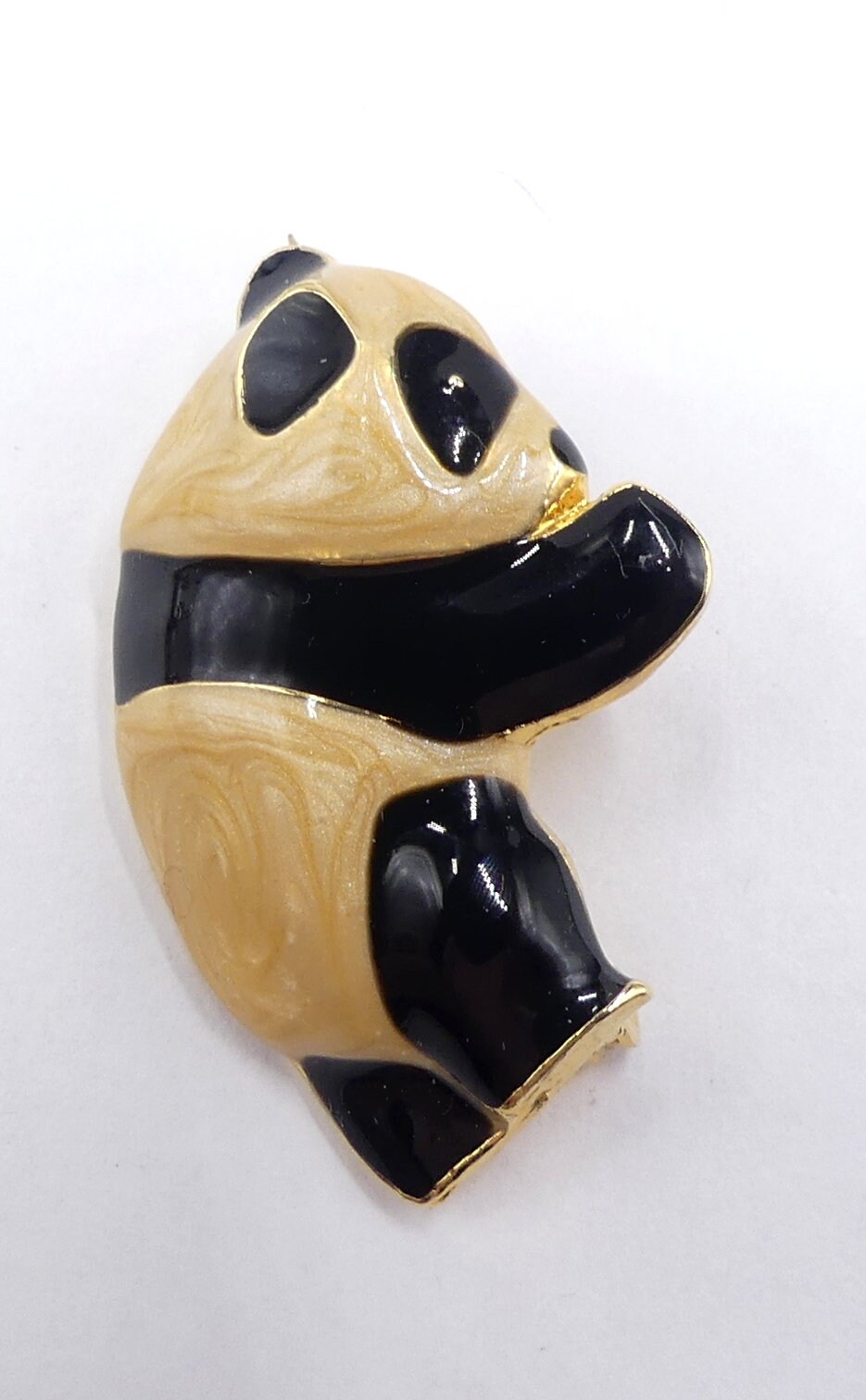Vintage Enamel Panda Pin/brooch - Etsy