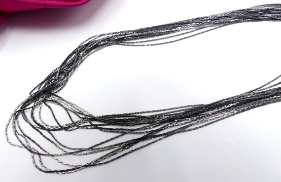 Vintage signed Express 15 multi string dark metal… - image 2