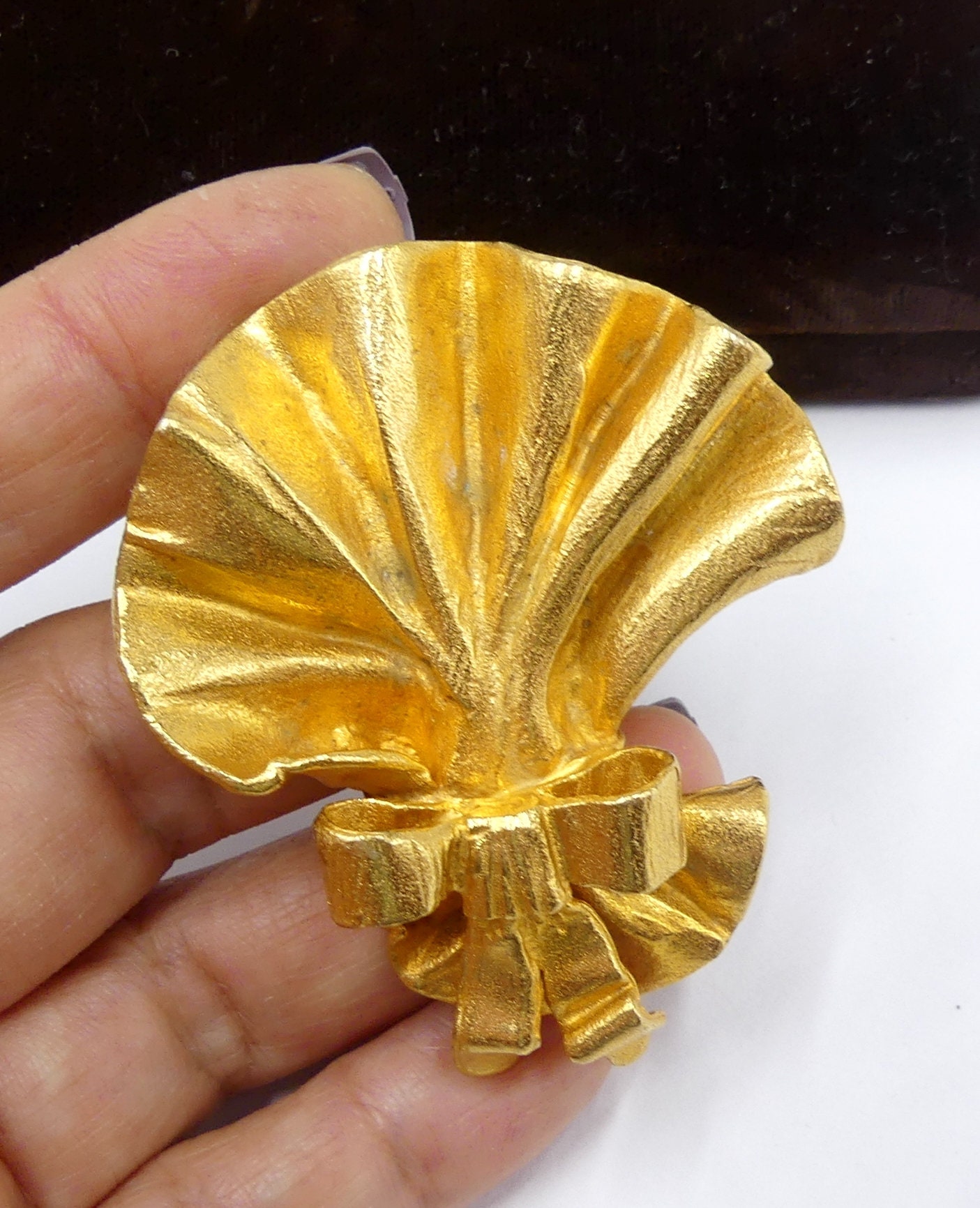 Broche Noeud Annick Goutal - Bijou Vintage Neuf Avec Étiquettes Et Emballage D'Origine