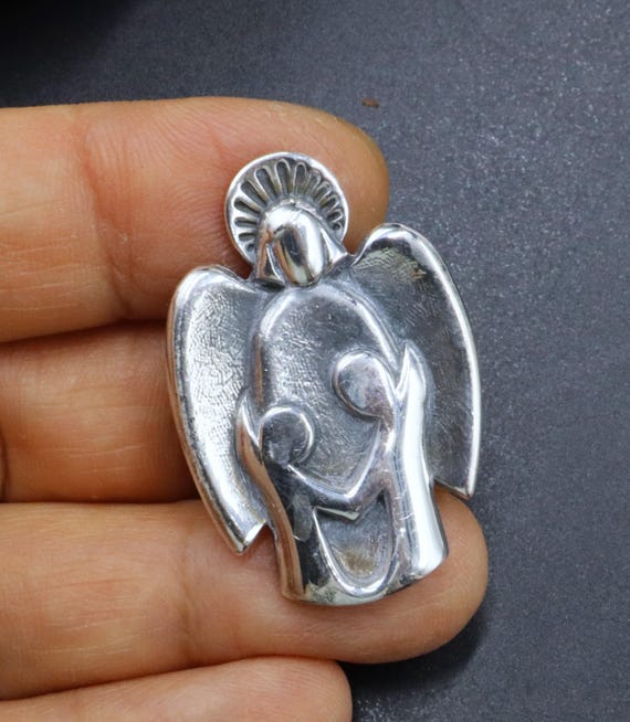 Vintage Marked James Avery 925 Sterling Silver Retired Guardian Angel Pin Brooch W Original Box Etsy Canada