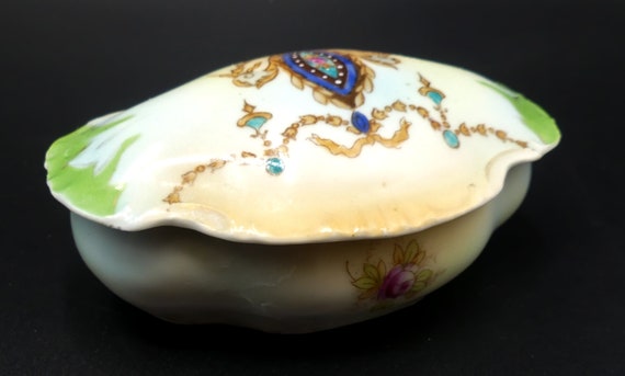 Antique hand painted small porcelain box - image 3