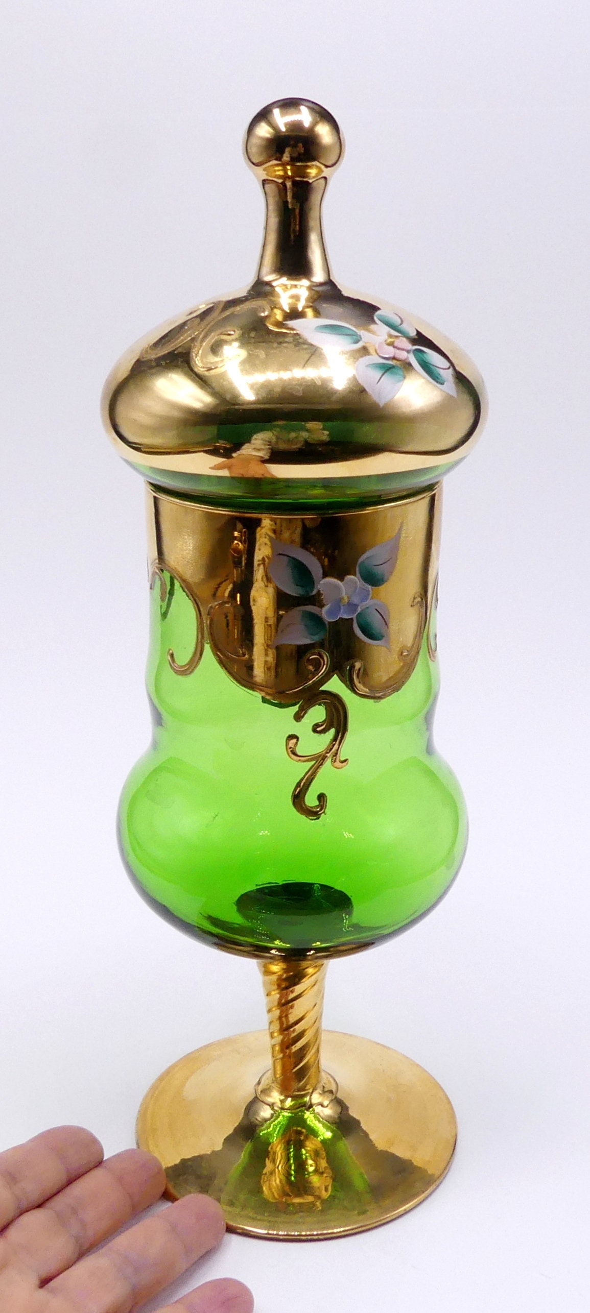 ANCIEN POT BOCAL en verre vert bleu bouchon liège vintage cuisine pâtes riz EUR 11,99 - FR