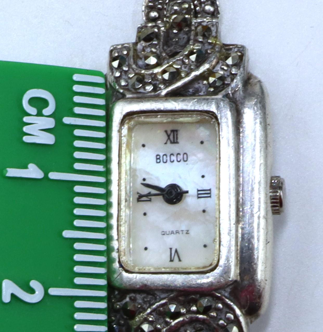 Vintage Bocco Sterling Silver Marcasite Lady Watch - Etsy