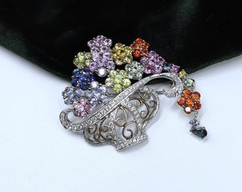 Broche Vintage Argent 925 - Transformable En Pendentif