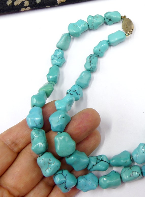 Antique Vintage Silver Clasp & Natural Undyed Chinese Carved