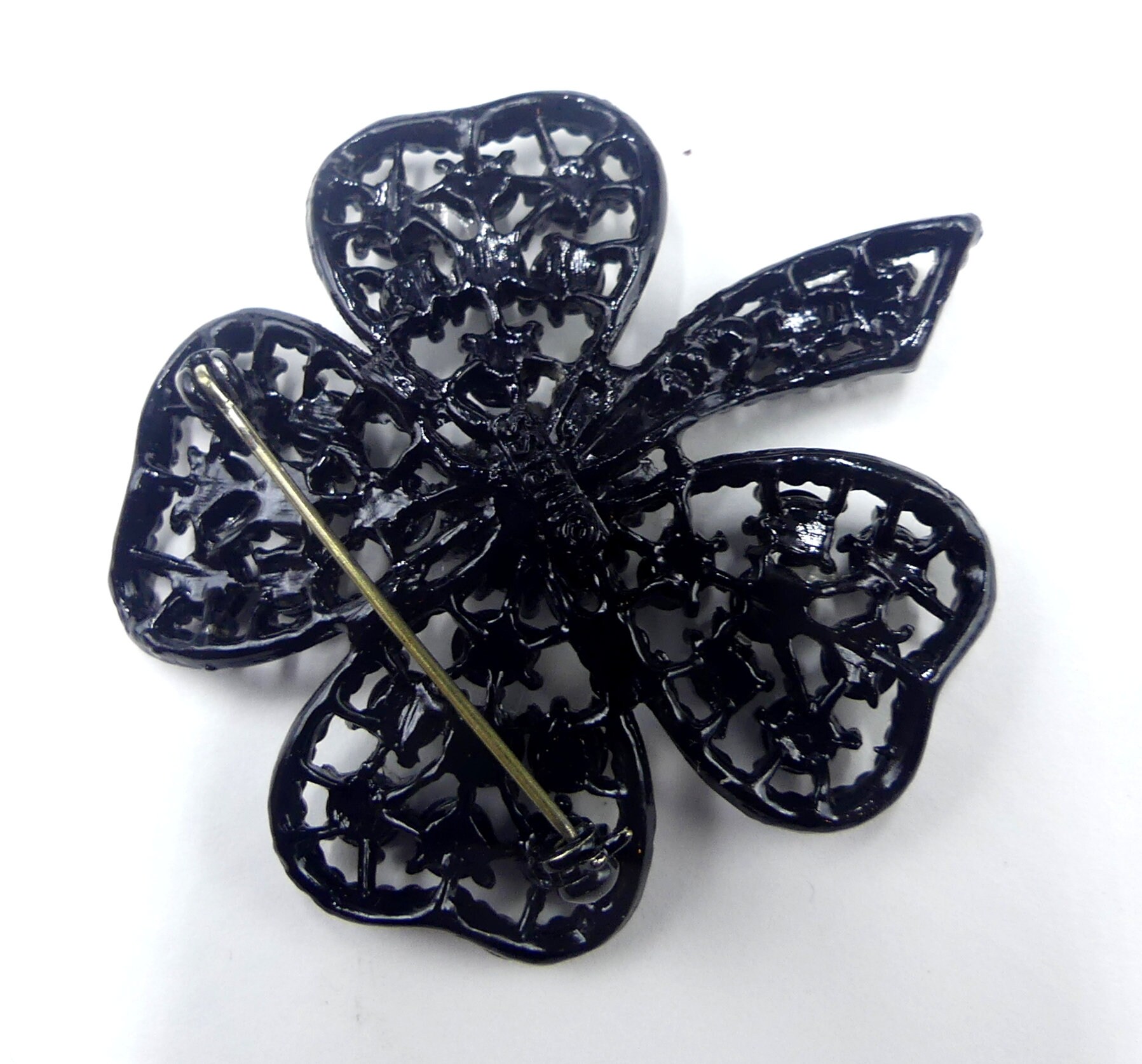 希少 初期 NUMBER (N)INE ブラックラインストーン ハート型ブローチ NUMBER (N)INE - NUMBER(N)INE × Jam home made ハート涙ブローチの