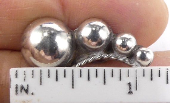 Vintage marked Mexico sterling beans screw backs … - image 8