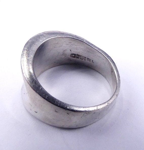 Vintage marked Mexico 925 sterling silver ring si… - image 3