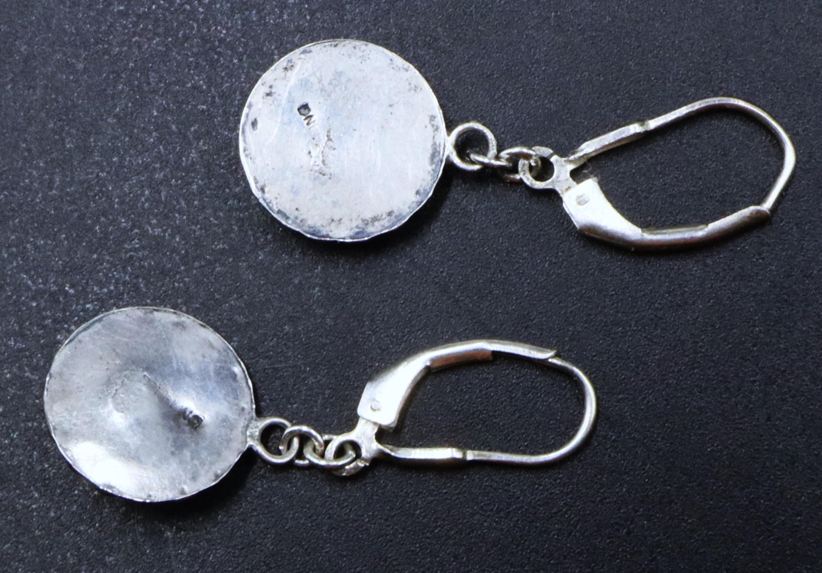 Orecchini a goccia con chiusura a leva in argento sterling con pietra