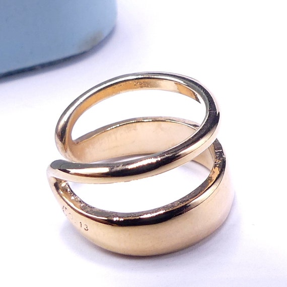 Vintage Marked Go 13 Gold Tone Ring Size 6 - Etsy