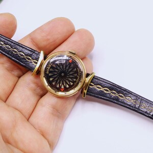 Vintage Ernest Borel Kaleidoscope Cocktail Watch With Black