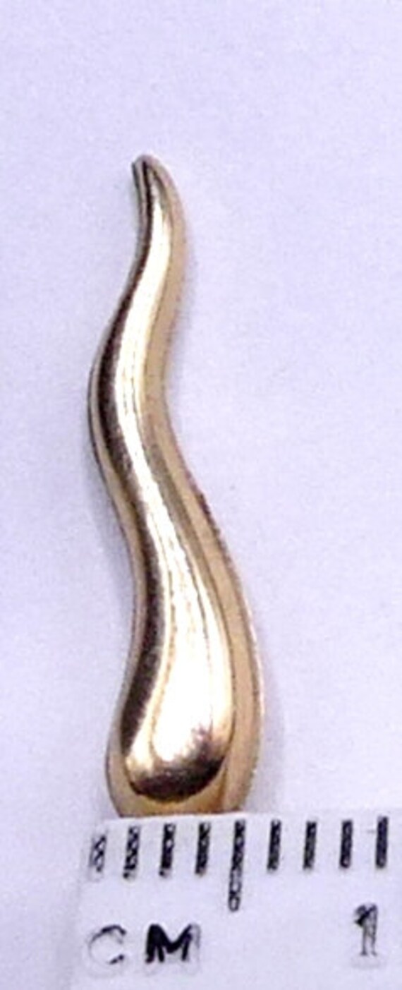 Vintage marked 14k gold luck horn charm pendant - image 4