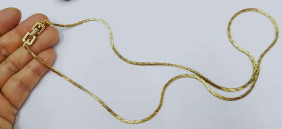 Vintage signed Givenchy gold plated chain necklace - image 8