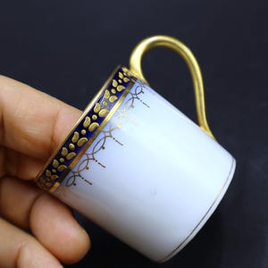 Antique French hand painted porcelain coffee cup only