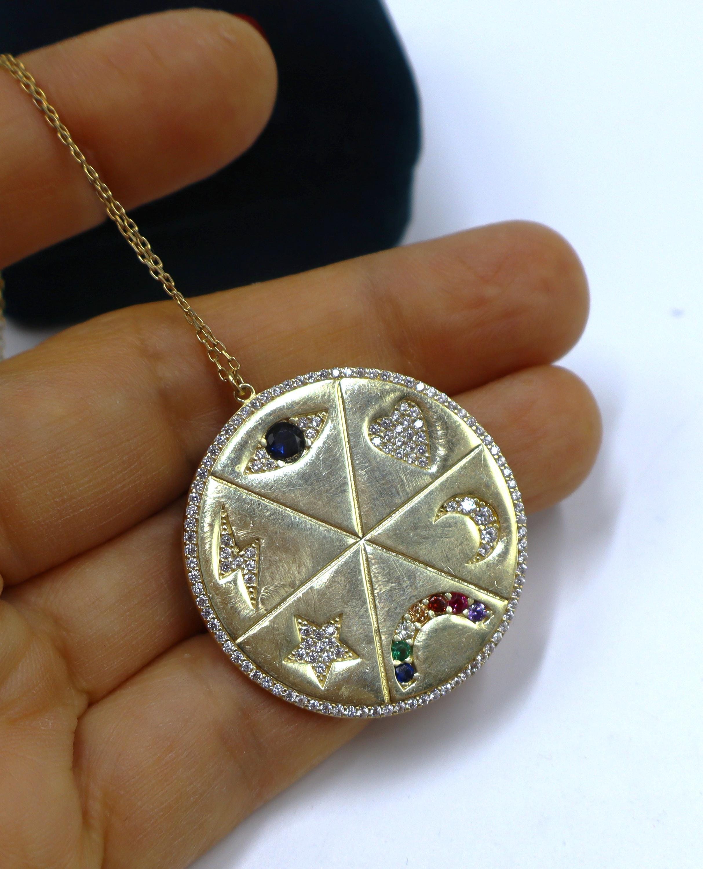 Pendentif En Vermeil Argent 925 - 5 Cm / 10 Gr - Occasion En Bon état