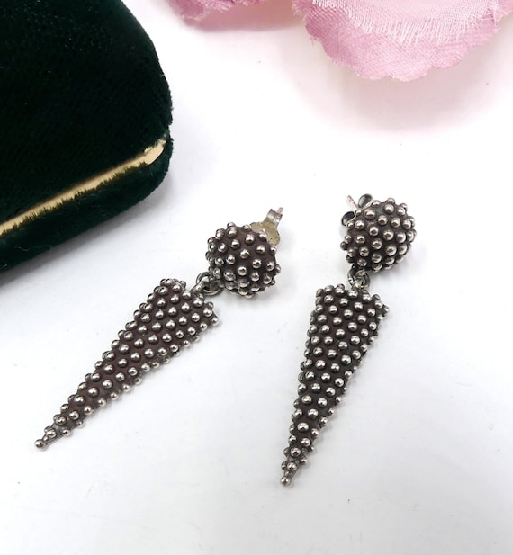 Vintage designer solid sterling silver triangle s… - image 1