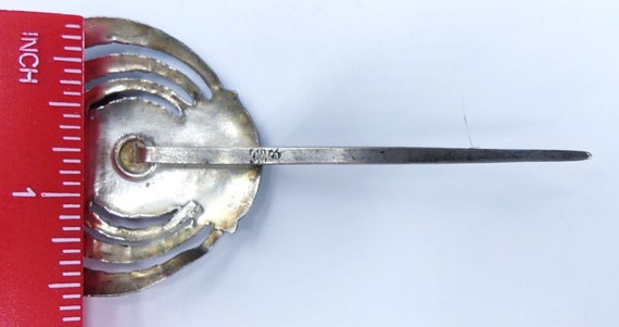 Antique Chinese silver enamel hair pin - image 7