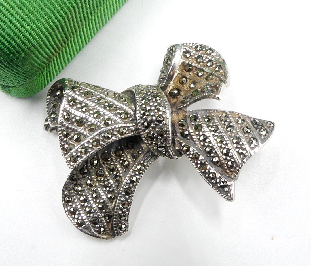 Broche Ancienne En Argent De Couleur - Bijou Vintage Occasion