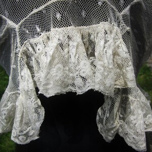 Antique 19th C French lace dress blouse color light ivory image 3