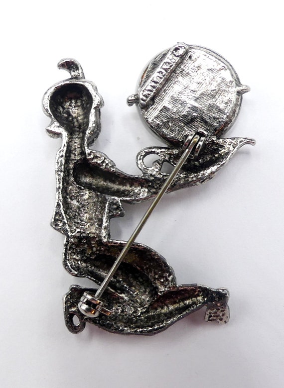 Vintage signed Jewelaram silver tone pin/brooch - image 3