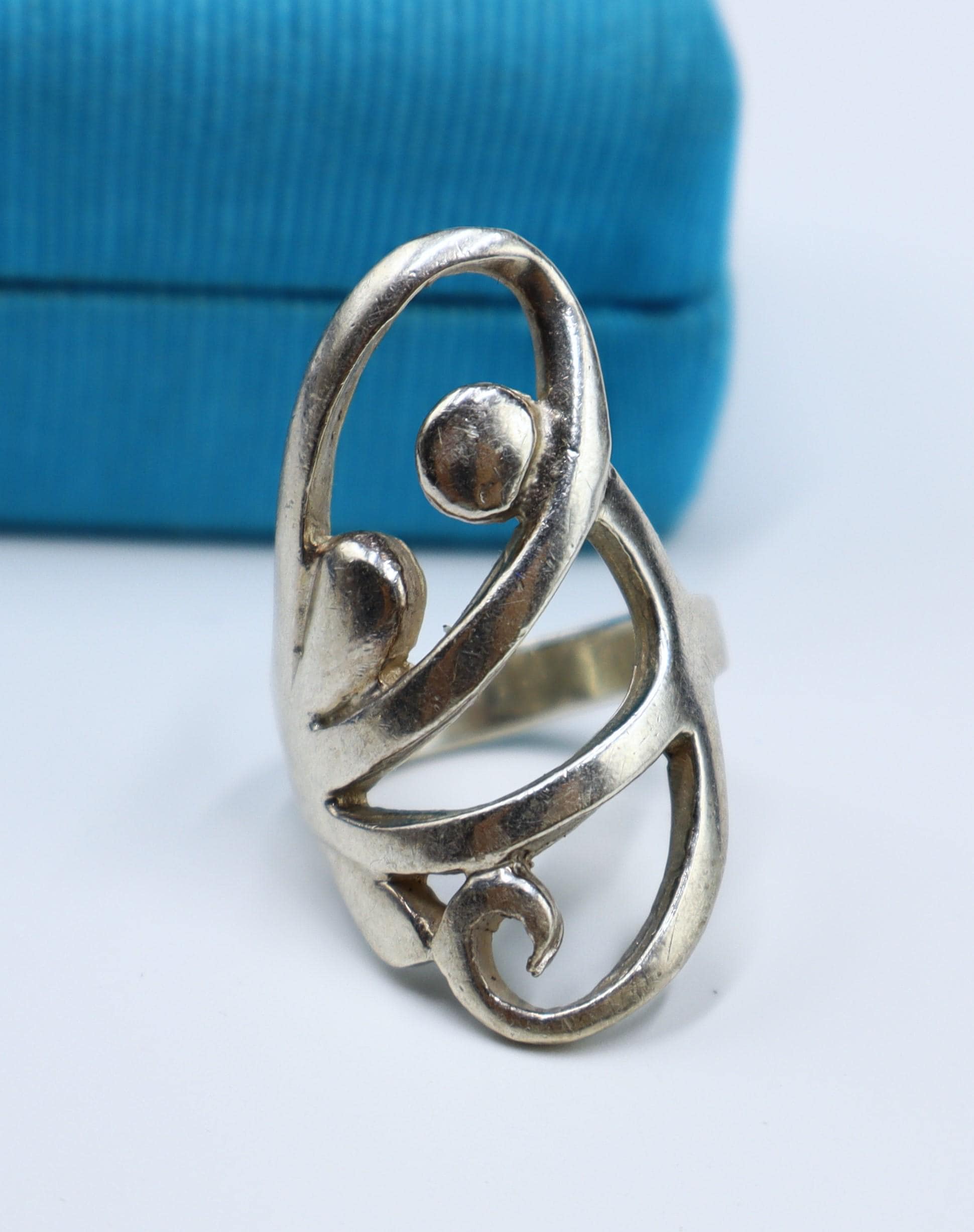 Vintage Marked 925 Sterling Silver Half Butterfly Ring Size