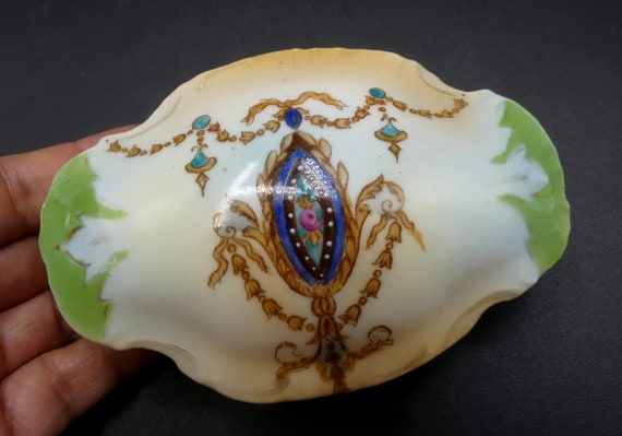 Antique hand painted small porcelain box - image 6