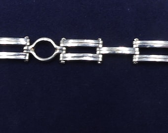 Vintage marked 925 Italy solid sterling silver link bracelet