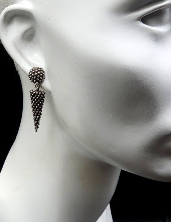 Vintage designer solid sterling silver triangle s… - image 6