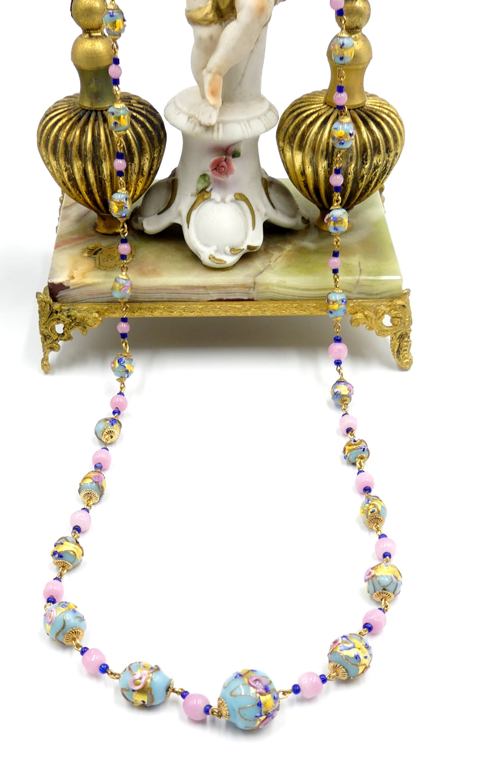 Vintage Italy Wedding Cake Beads Necklace 37 Etsy