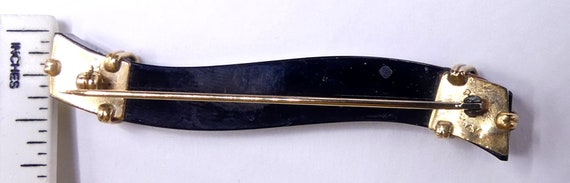 Antique Victorian marked 14k gold & black onyx ba… - image 7