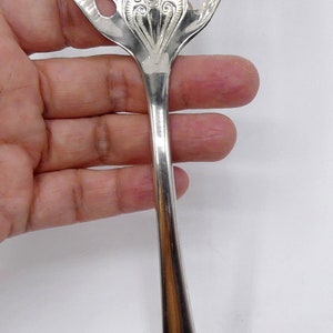Vintage marked Italy silver plated salad serving fork