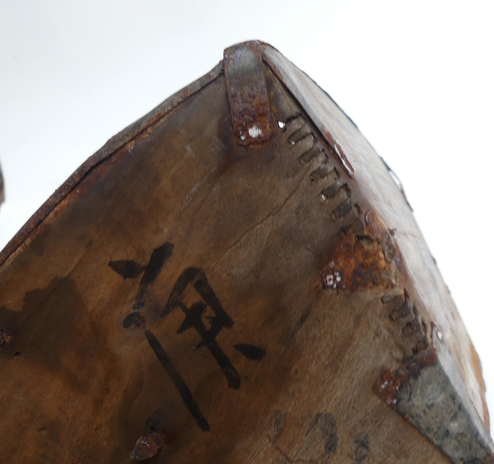 Antique Chinese handmade wooden rice bucket Etsy