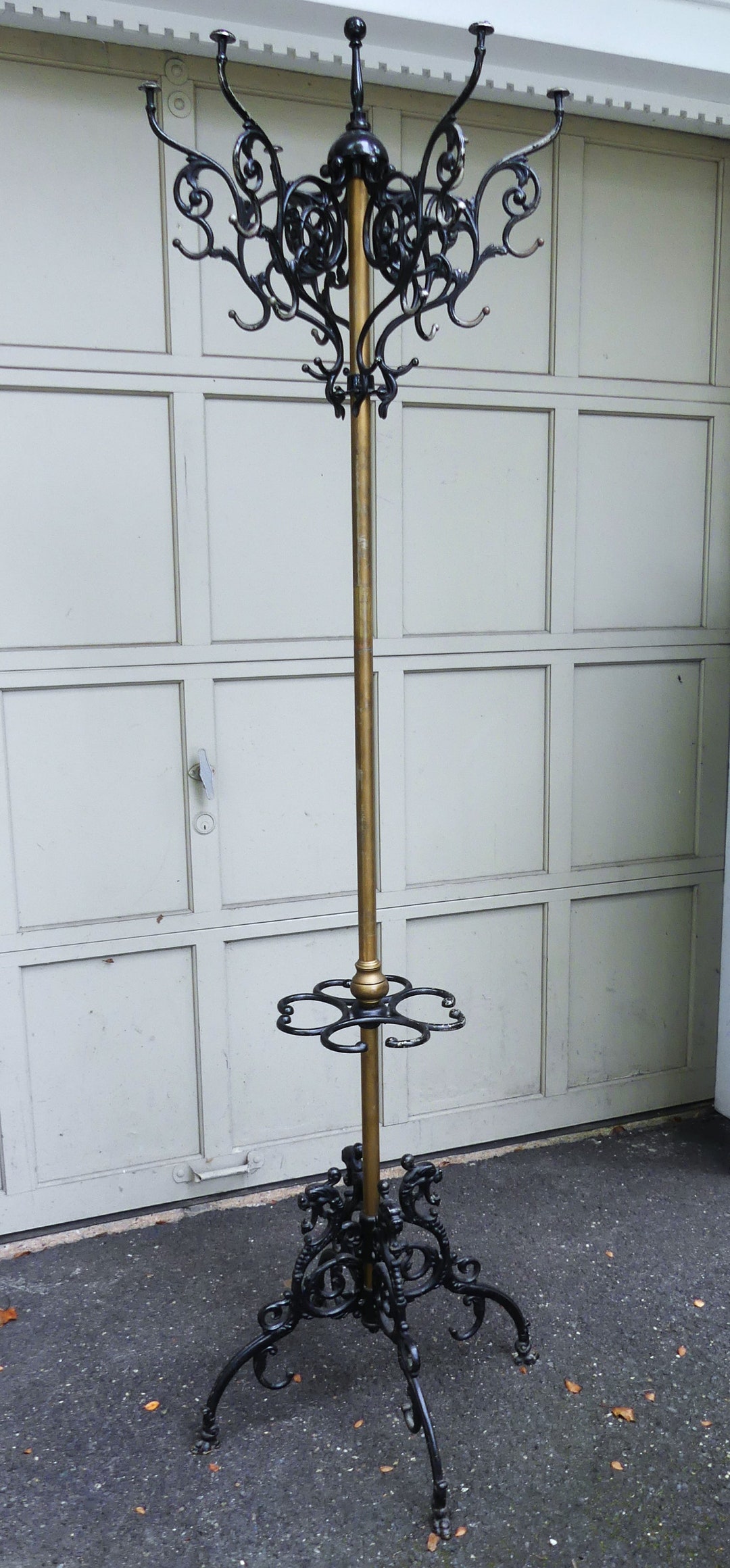 Shelf Wrought Iron Hat Stand Cast Iron Hat Stand Antique Victorian