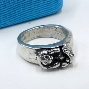 Vintage sterling silver abstract ring size 6