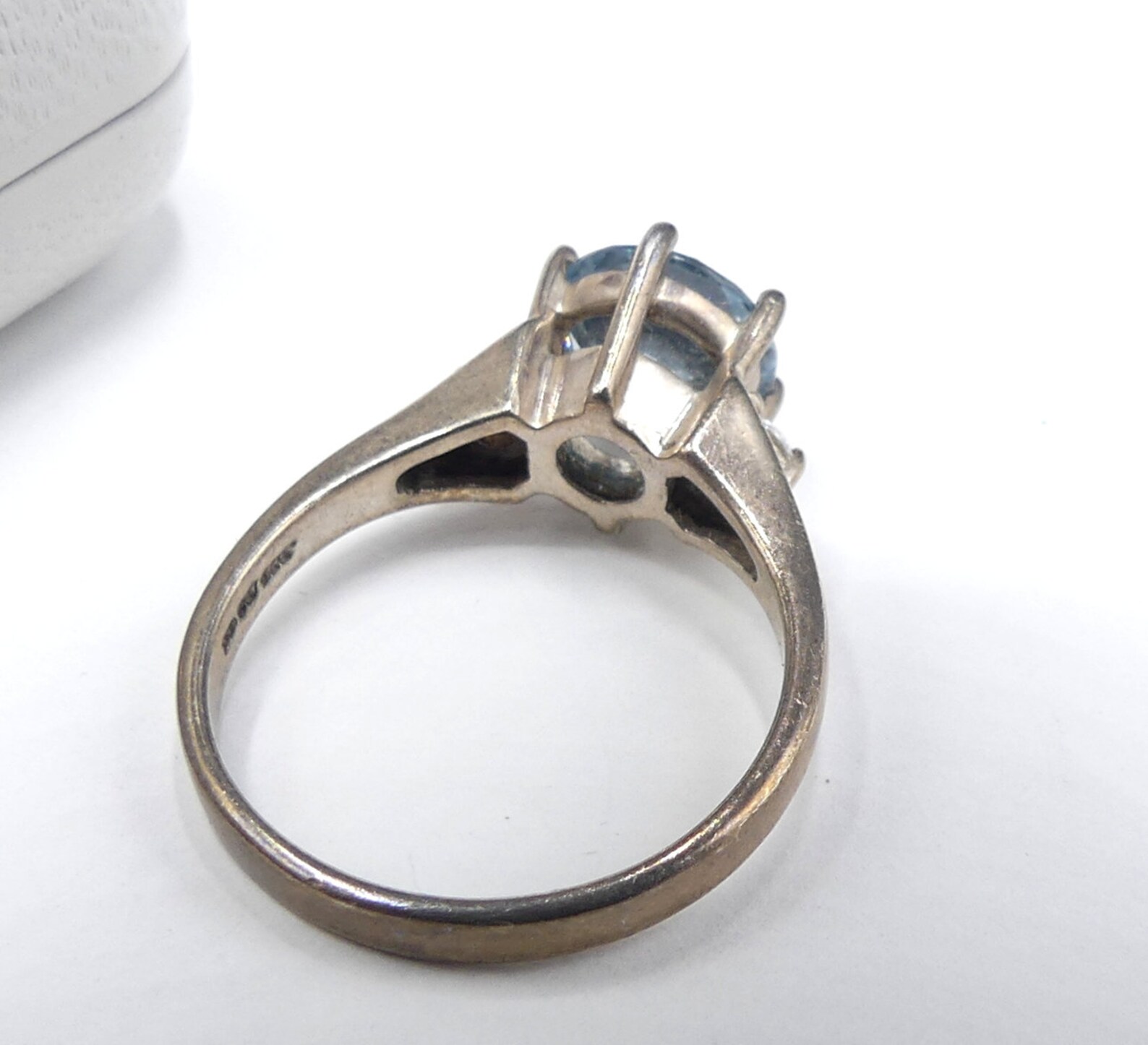 Vintage Marked 925 Korea Sterling Silver & Cz Ring Size 9 Etsy