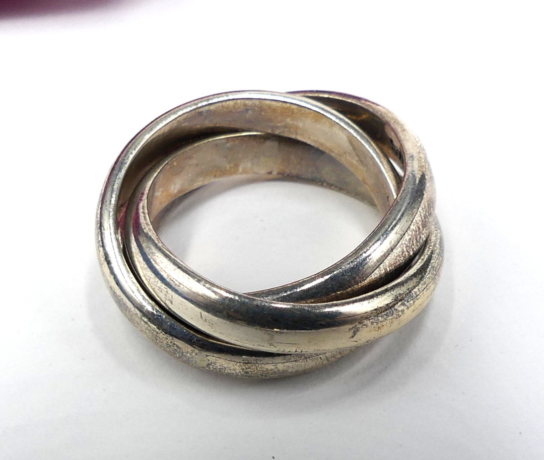 Vintage Marked Mexico 925 MWS Triple Band Rings Size 8.5 - Etsy